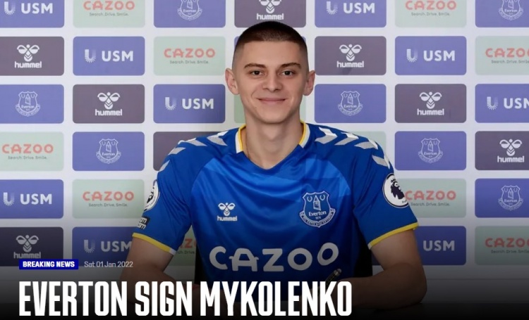官方：埃弗顿签下22岁乌克兰国脚米克连科，合同期4年半