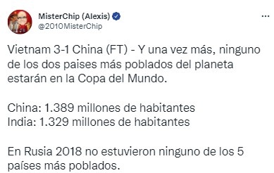 西专家：地球上人口最多的两个国家再次无缘参加世界杯