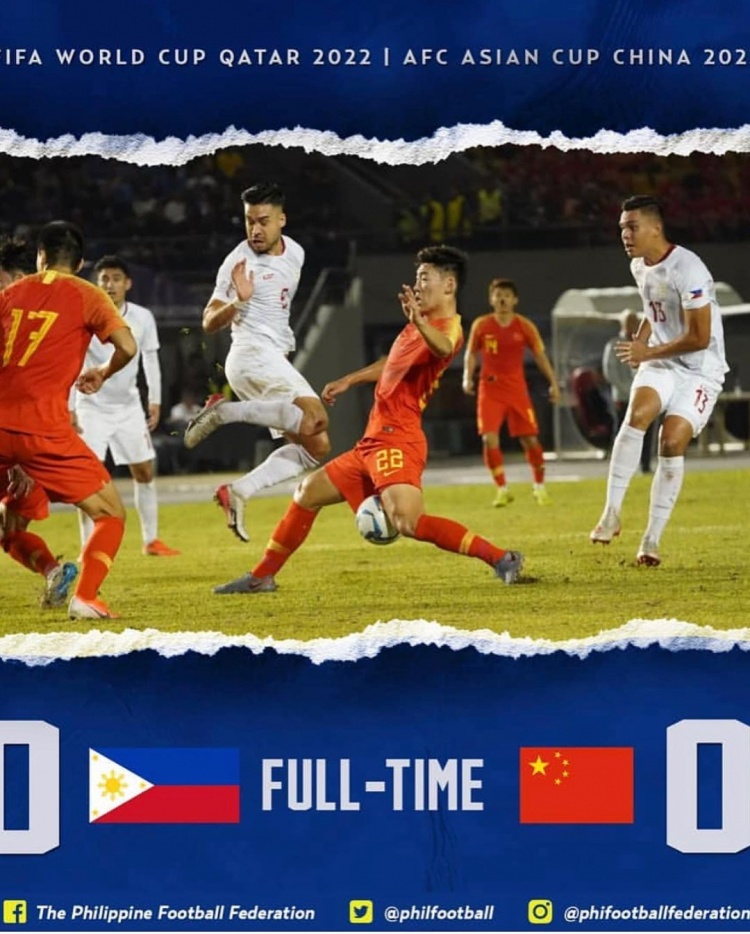收获信心?菲律宾国脚：我们曾0-0中国，未来可争世界杯附加赛