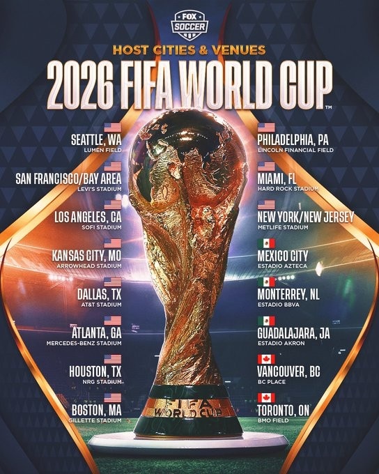 2026年世界杯举行地 2026年宇宙杯举行城市有几个万博虚拟世界杯(图1)