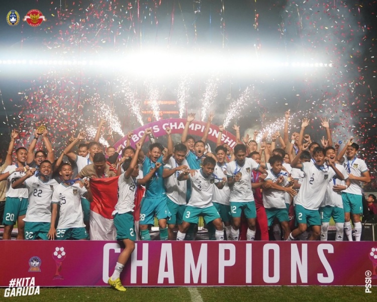 印尼奪得東南亞U16錦標賽冠軍，印尼亞U印尼印尼足協重獎13.85億印尼盾