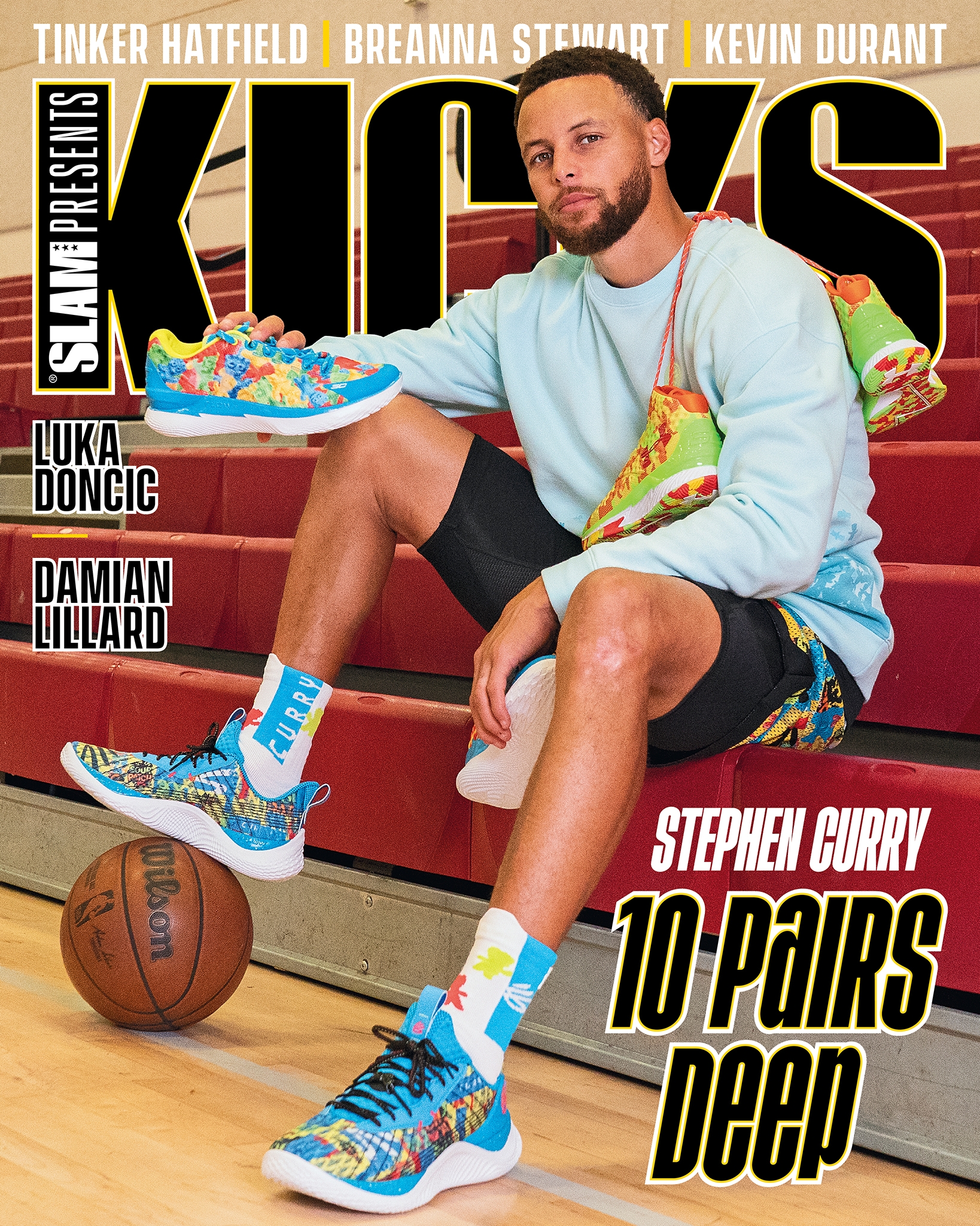 库里登上slam球鞋杂志封面上脚个人最新一代签名鞋curry10