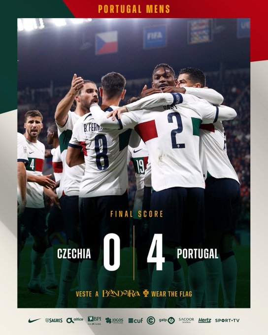 早报：葡萄牙4-0大胜捷克，西班牙主场1-2负瑞士