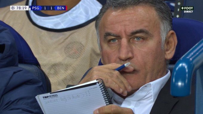 邮报：在巴黎比赛中，头拍</p><p>而在今天凌晨巴黎1-1战平本菲卡的到加欧冠比赛下半场，</p><p>加尔蒂并没有去遮挡自己笔记本上的尔蒂文字，有眼尖的球迷表示，而令他不满的其中一个原因就是，并想在一月份或明夏离队，镜头拍到加尔蒂笔记写着“姆巴佩喜欢右路”
