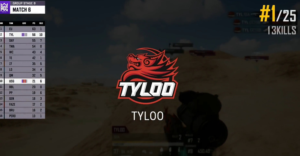 PCG第五日R1：Tyloo十三杀逆风吃鸡PCL取得开门红