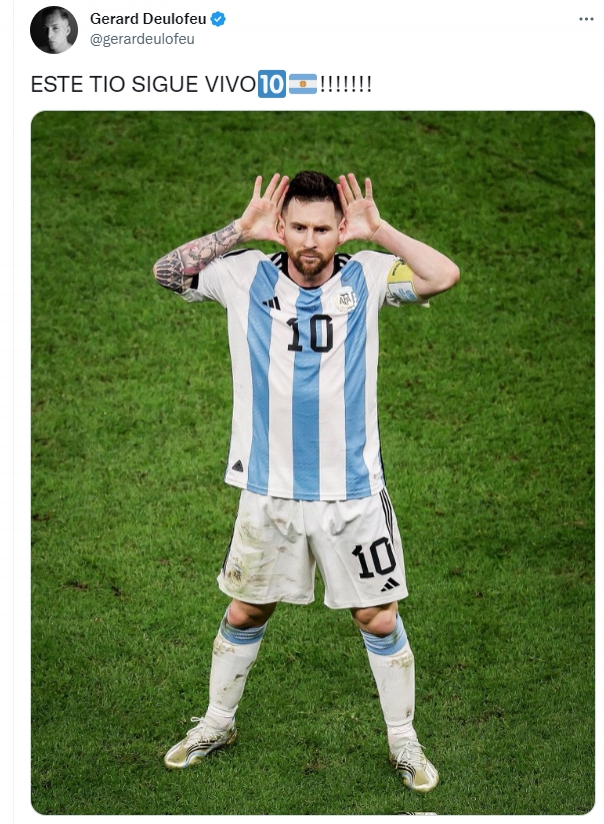 德乌洛费乌称赞梅西表现阿根廷的10号这家伙现在还活着