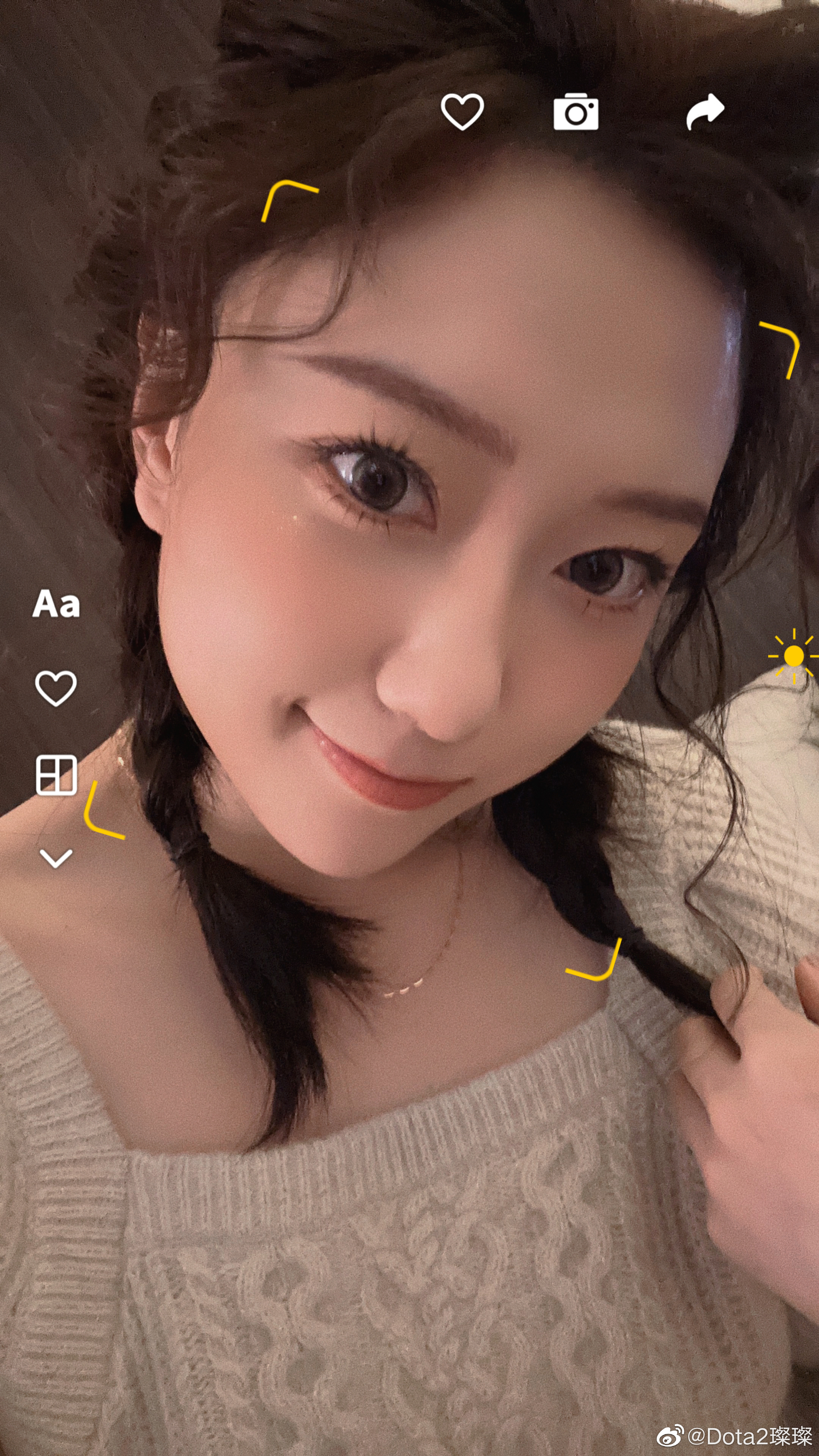 解说璨璨晒照：甜甜妹造型