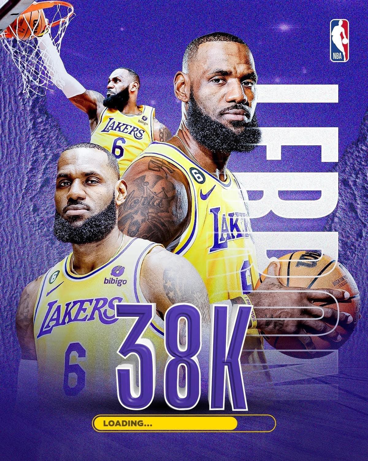 大加索尔：恭喜詹姆斯！NBA历史上第二位突破38000分的球员！