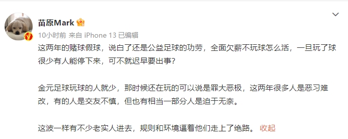 媒体人：这两年赌球说白了仍是公益足球的劳绩，一部分人迫于无法(赌足球是合法的吗)