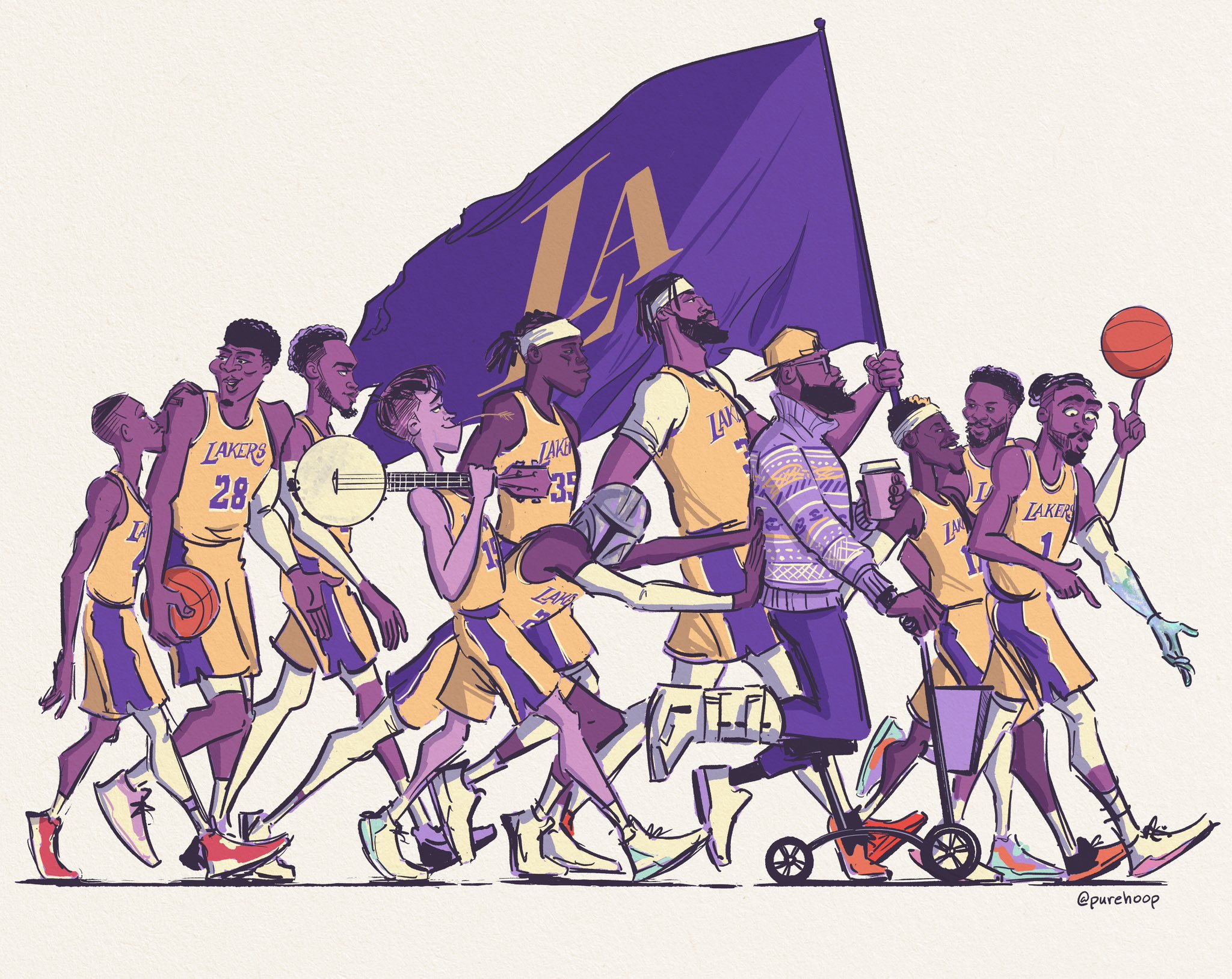 有话题湖人附加赛战森林狼拉塞尔比斯利范德彪战旧主