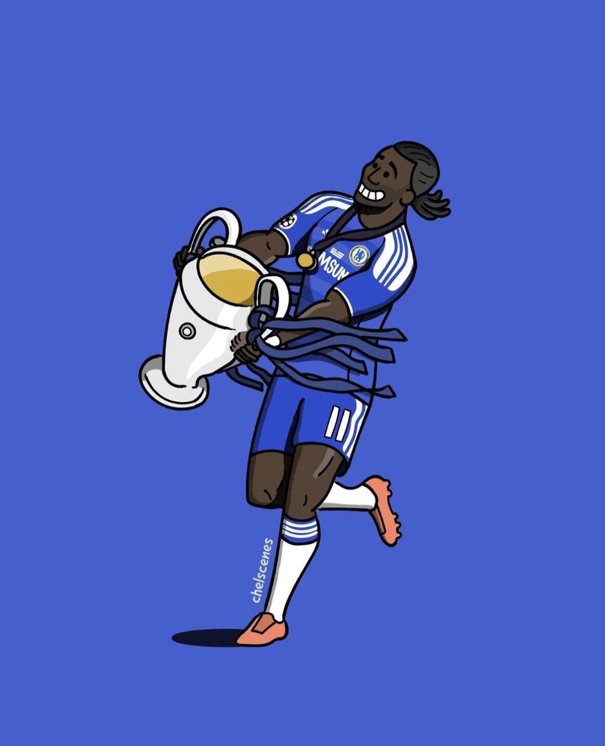 11年前的今天与切尔西夺1112赛季欧冠德罗巴发推纪念