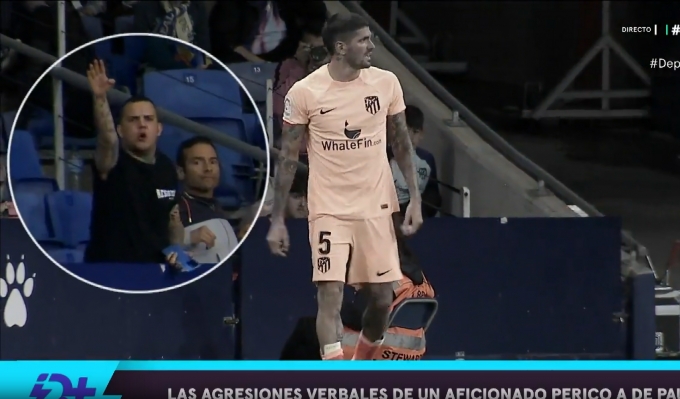 西媒：西班牙人极端球迷辱骂德保罗，随后被球场安保驱逐出球场