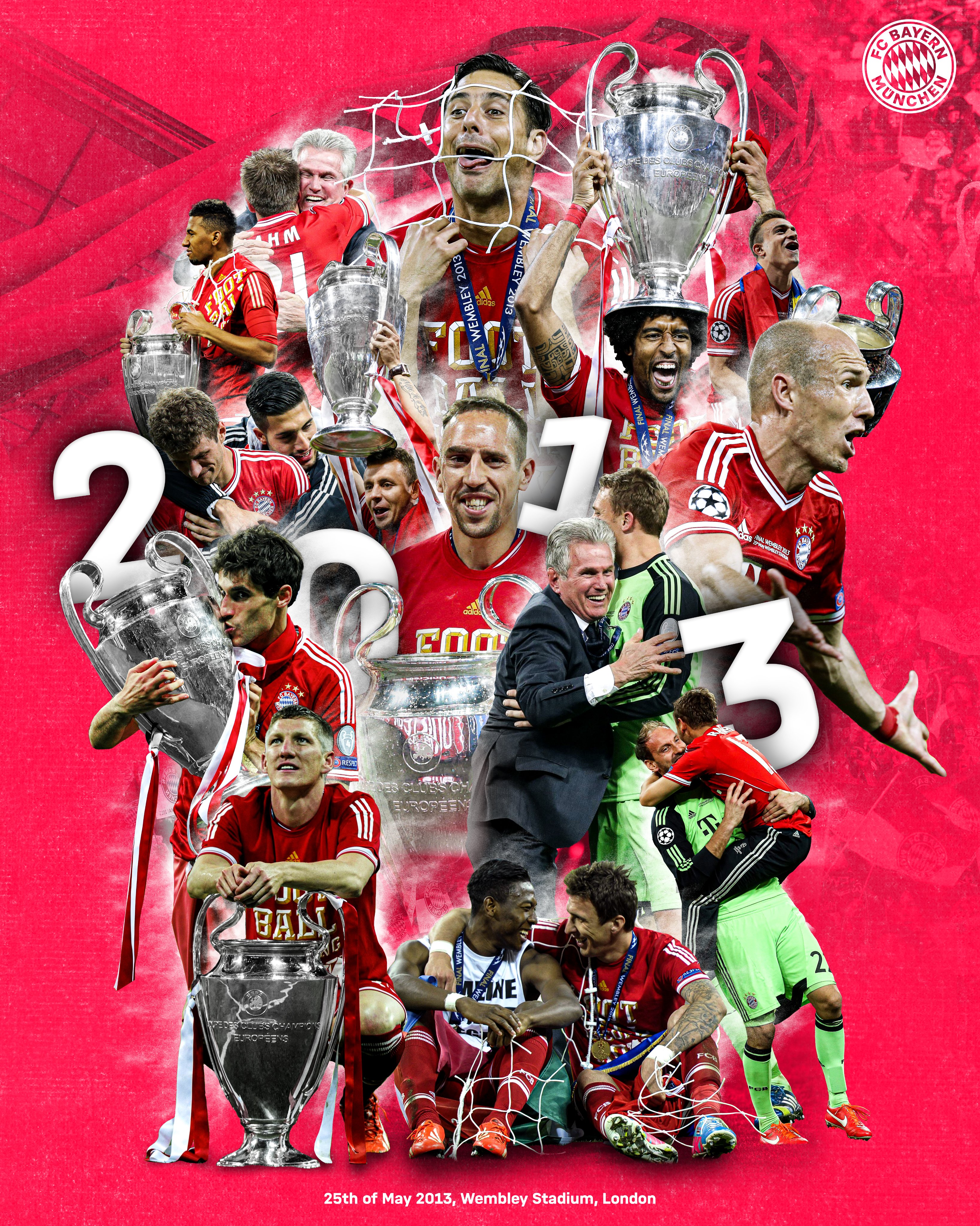 十年前的今天夺队史第五座欧冠拜仁官方晒海报纪念