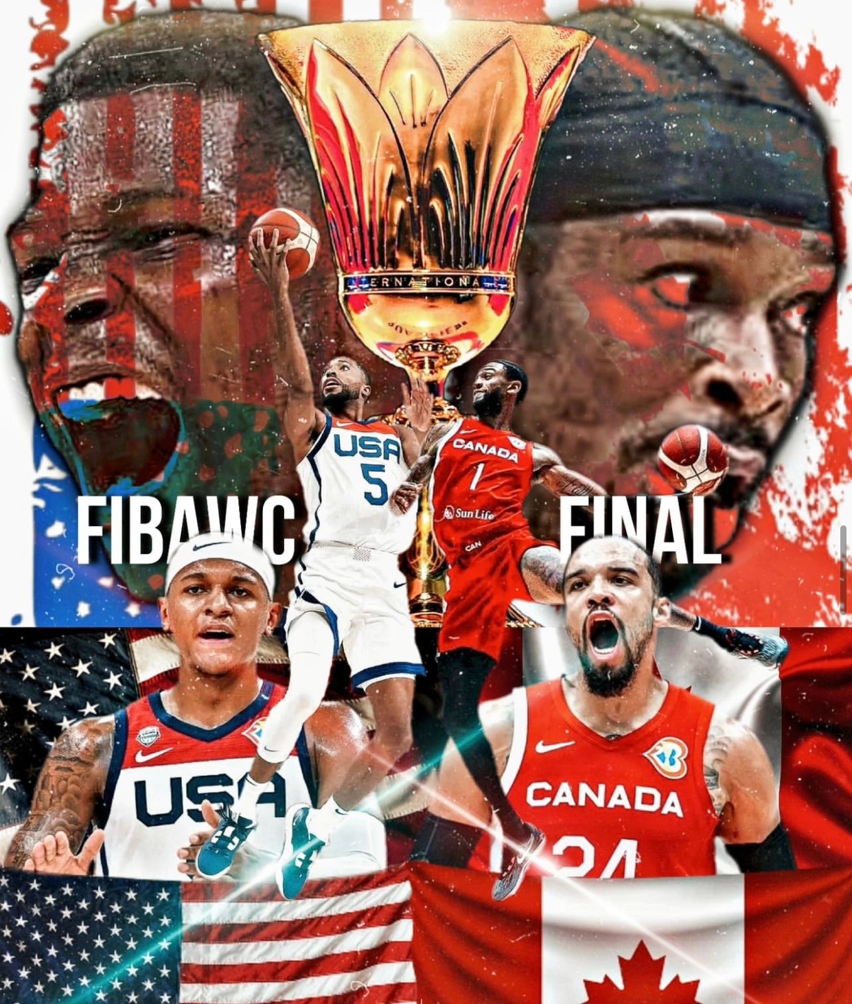 媒体人：美国VS加拿大将是FIBA史上单场现役NBA球员最多的比赛