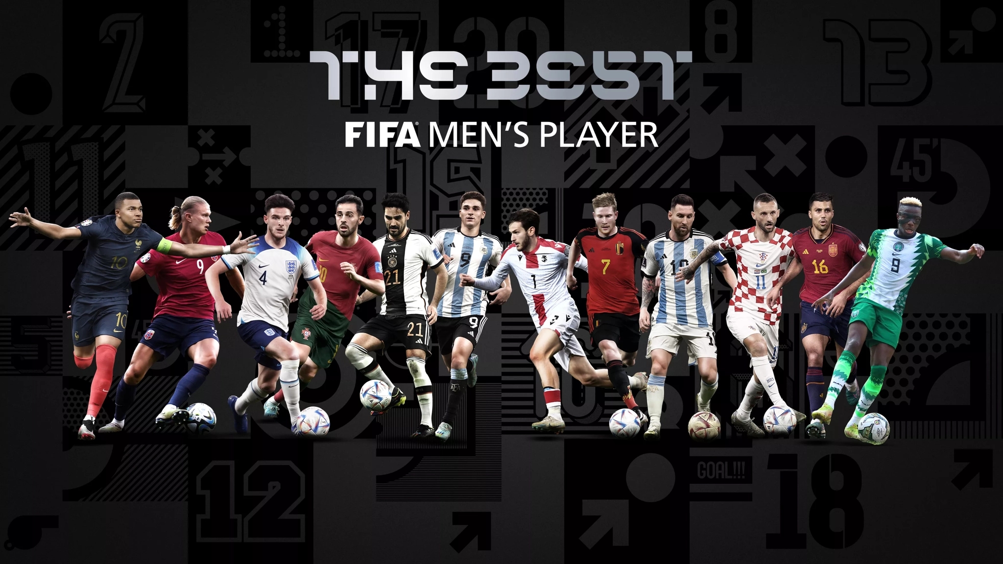 评选周期不算世界杯！FIFA年度最佳球员候选：姆巴佩、梅西、哈兰德领衔！