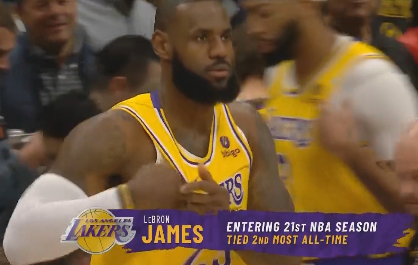 传奇在继续！詹姆斯正式开启第21个NBA赛季 并列历史第二👏