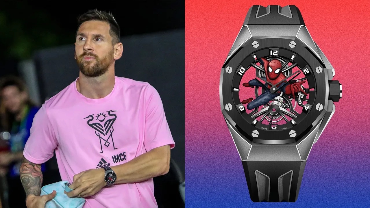 售价21.5万美元！梅西佩戴爱彼皇家橡树蜘蛛侠特别款手表