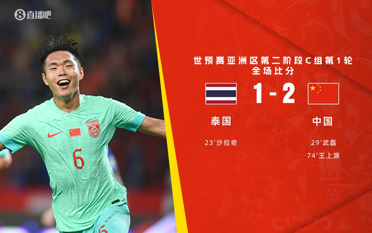 早报：开门红！世预赛国足2-1逆转泰国
