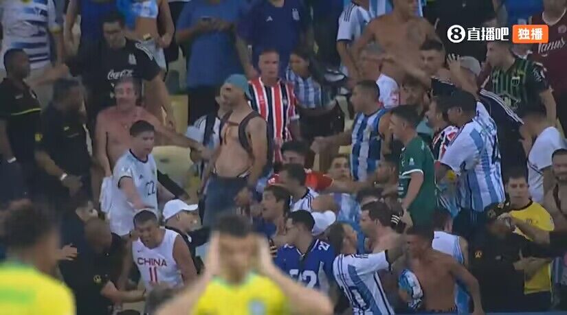 ?易建联现身！阿根廷巴西球迷爆发冲突！有球迷穿易建联球衣！
