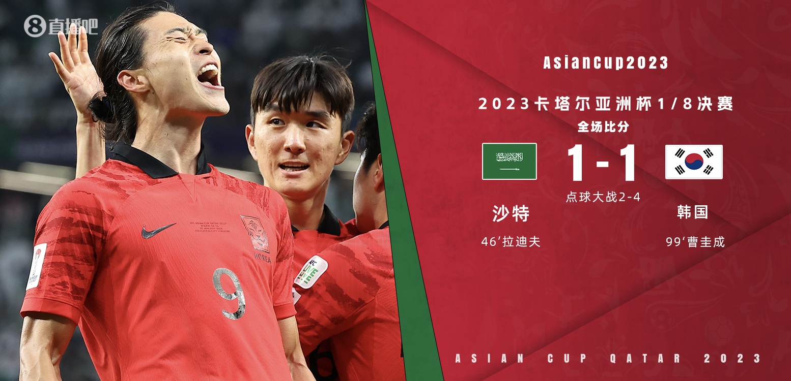 早报:韩国点球大战胜沙特晋级八强；阿森纳2-1森林距榜首2分