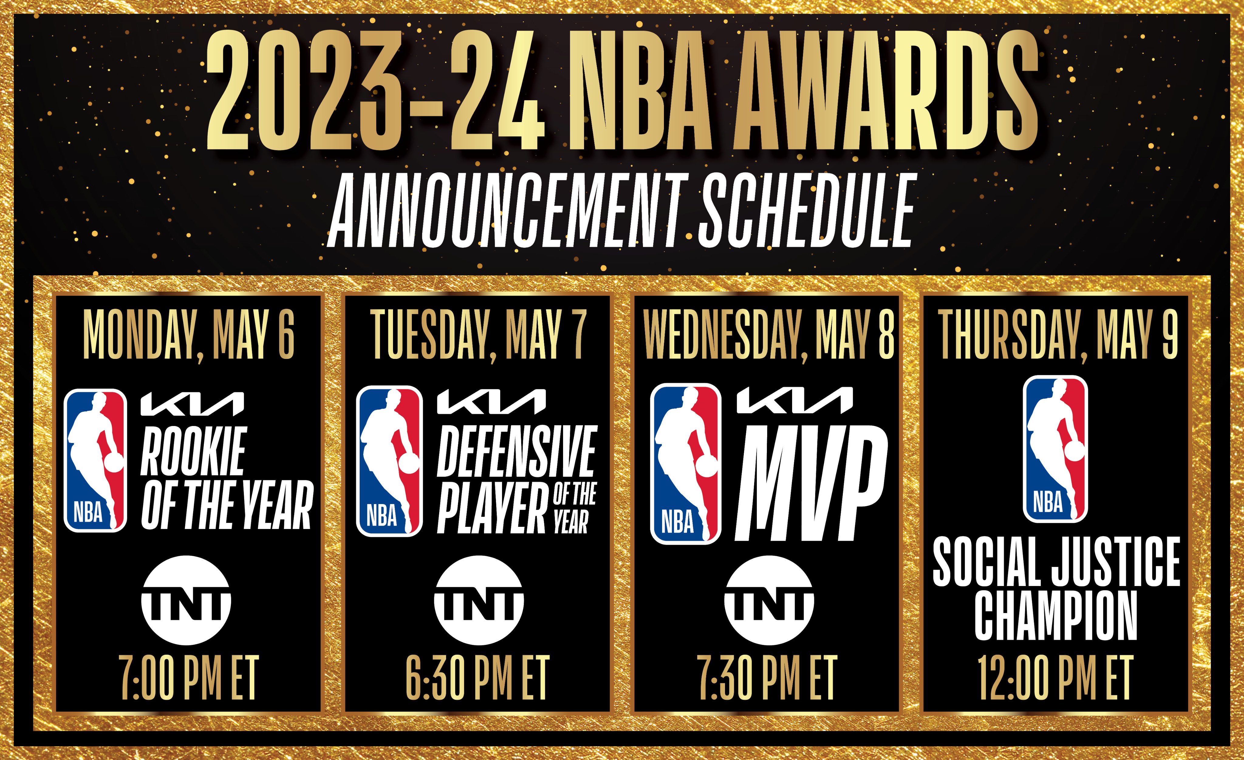 😈重头戏来咯！NBA将在未来三天分别公布年度最佳新秀&DPOY&MVP