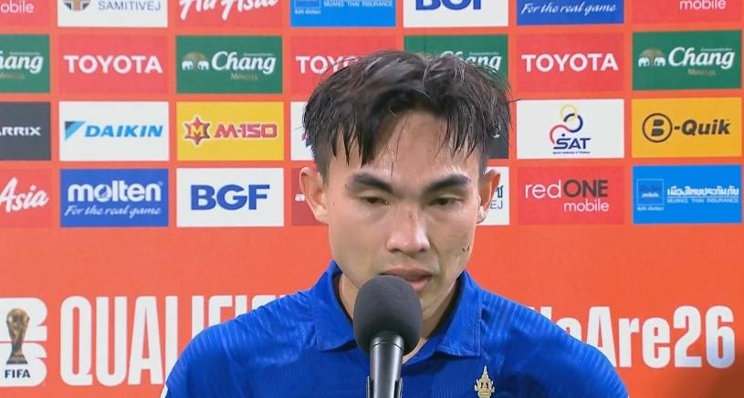 太遗憾了😭泰国球员赛后眼含泪水，不断抹泪