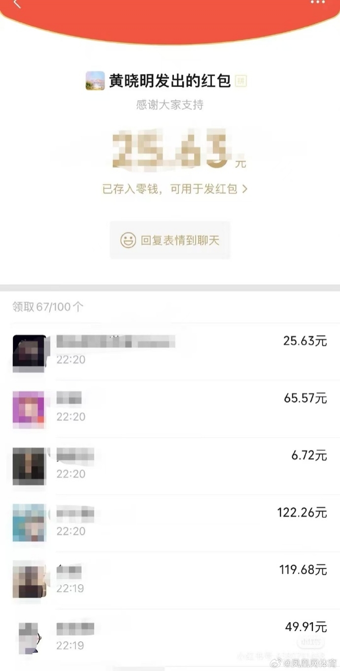 霸总！网传黄晓明发红包祝贺表妹陈梦：祝贺我的人比我得影帝还多