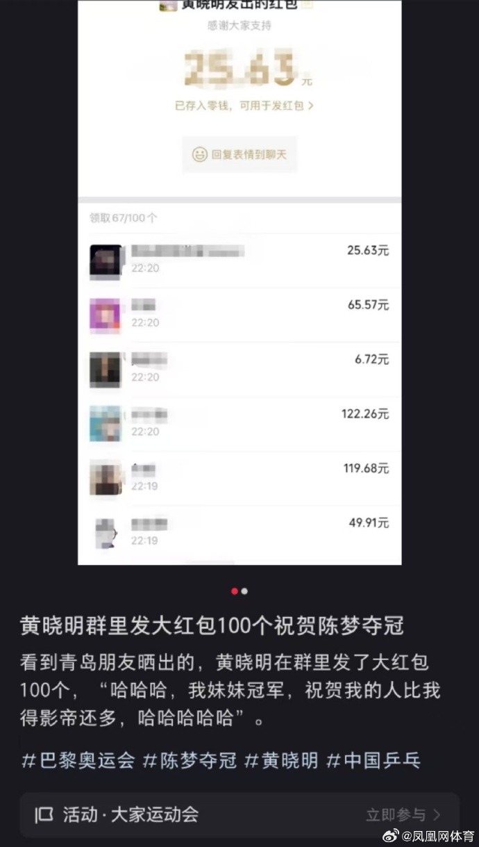 霸总！网传黄晓明发红包祝贺表妹陈梦：祝贺我的人比我得影帝还多