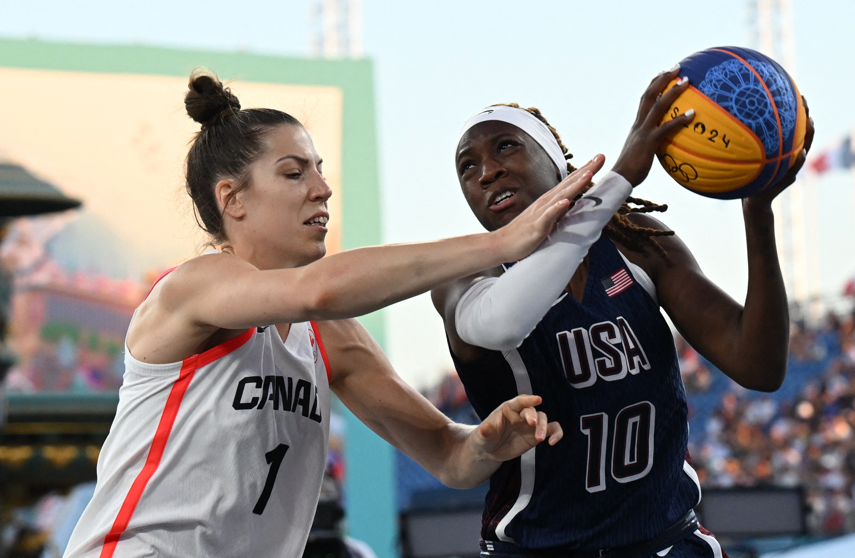 07三人女篮铜牌赛-美国女篮16-13击败加拿大女篮 获得铜牌