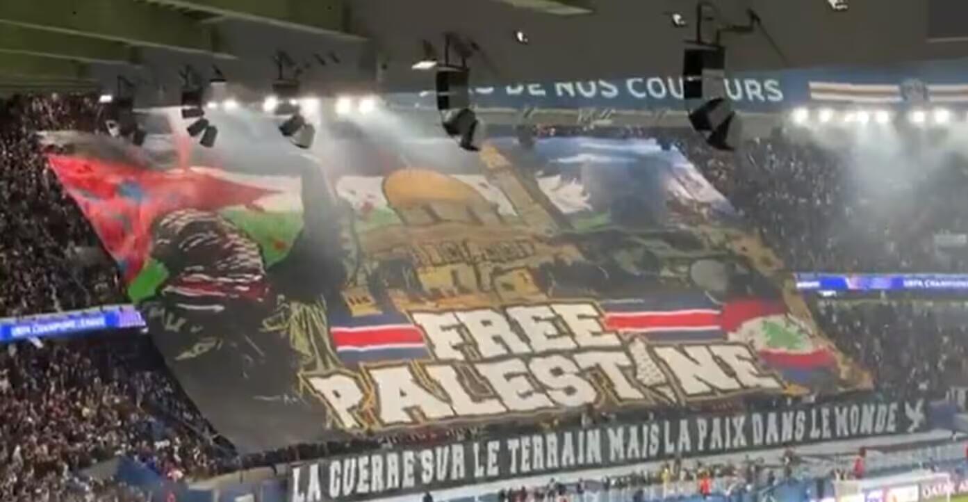 队报：巴黎主场对马竞时看台呈现违规TIFO，前者面对欧足联处分