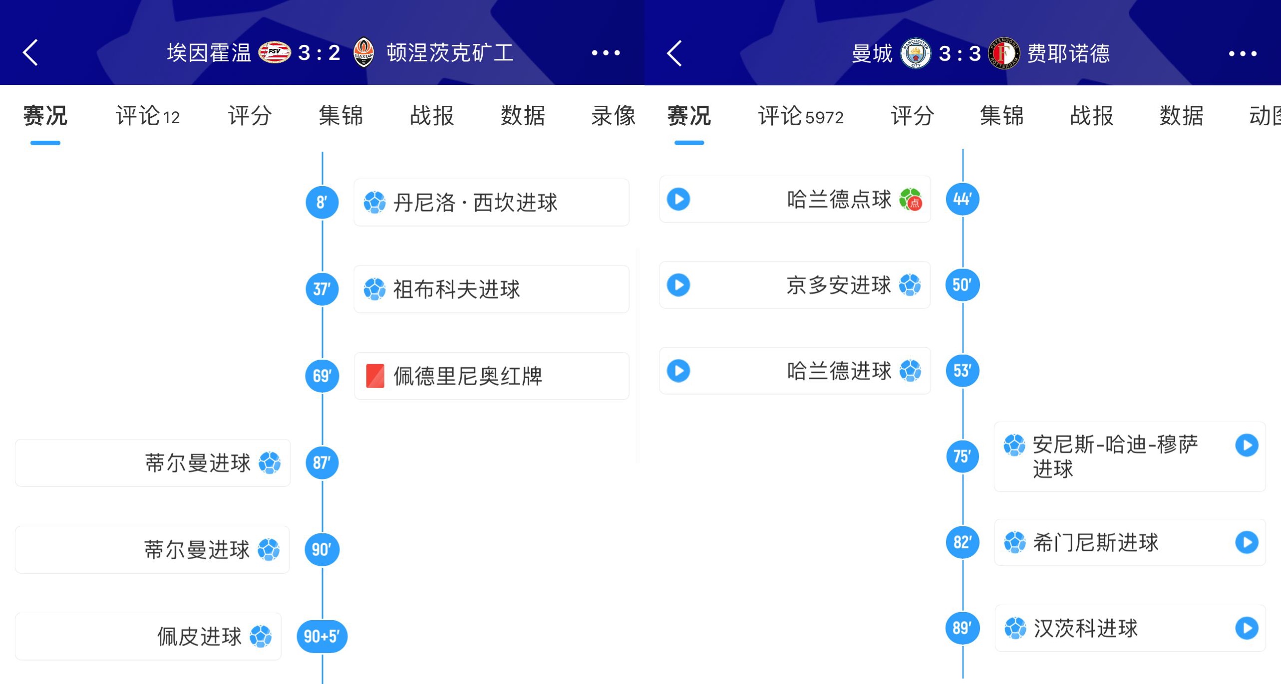 重振荷甲荣光😤埃因霍温让二追三 费耶诺德14分钟3球绝平曼城
