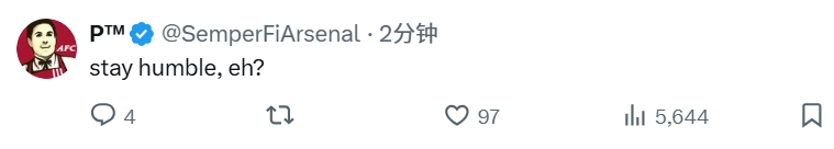 输球就鞭尸🤣球迷在曼城官推刷屏@哈兰德：Stay humble