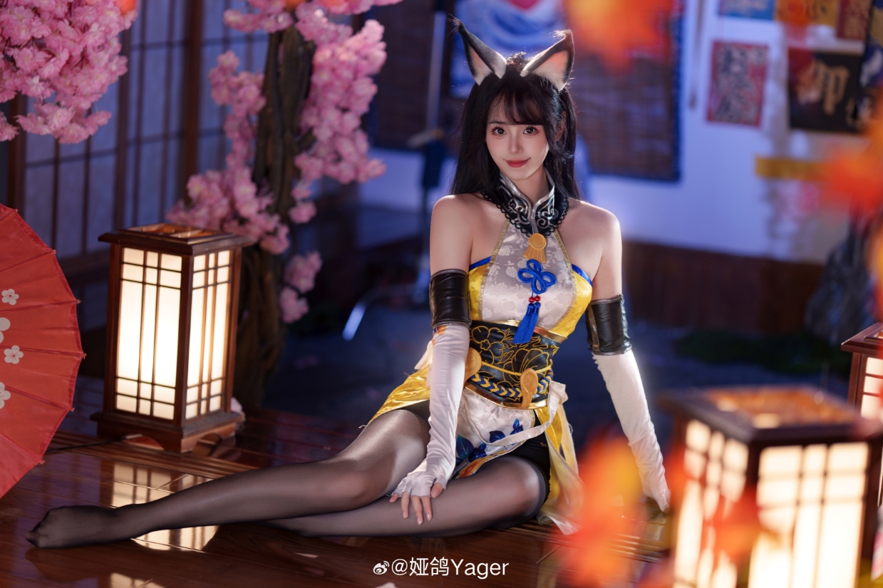 png电子猫耳+黑丝！永劫无间女主持COS胡桃：性感且妩媚 简直不要太顶！