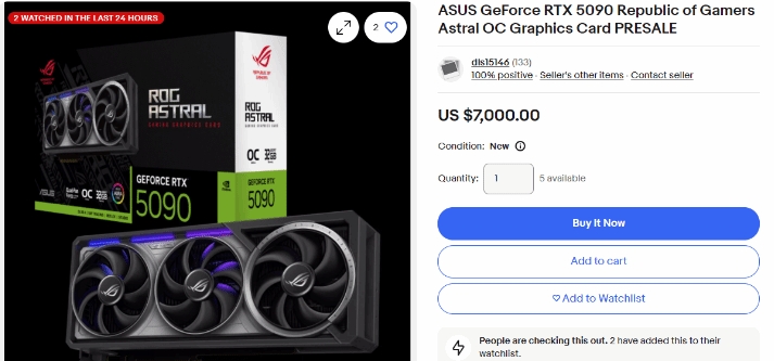 多少？！RTX 5090供应紧缺被黄牛炒至天价！价格超5万元