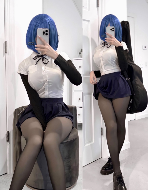 金年会体育这谁受得了呀？知名coser Rina老师晒照：黑丝短裙迷人眼 衬衣纽扣抗大压！