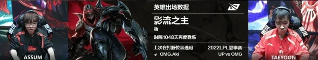 打野劫时隔1048天再度登场，上次使用者是OMG.Aki