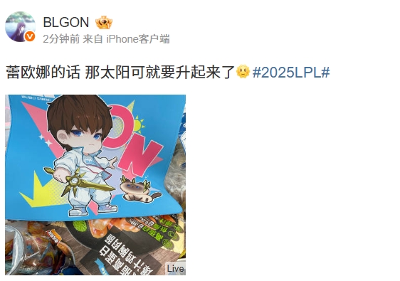 搞子🤣ON晒粉丝应援画：蕾欧娜的话 那太阳可就要升起来了