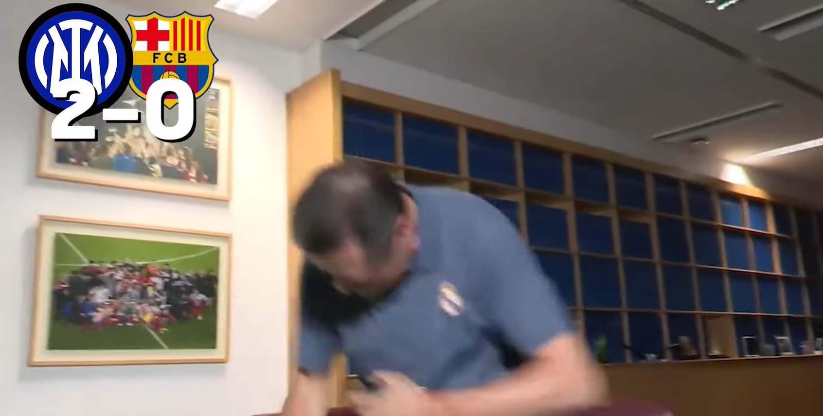 敌人的敌人是朋友🤣巴萨反超龙塞罗面如死灰，国米绝平直接磕了