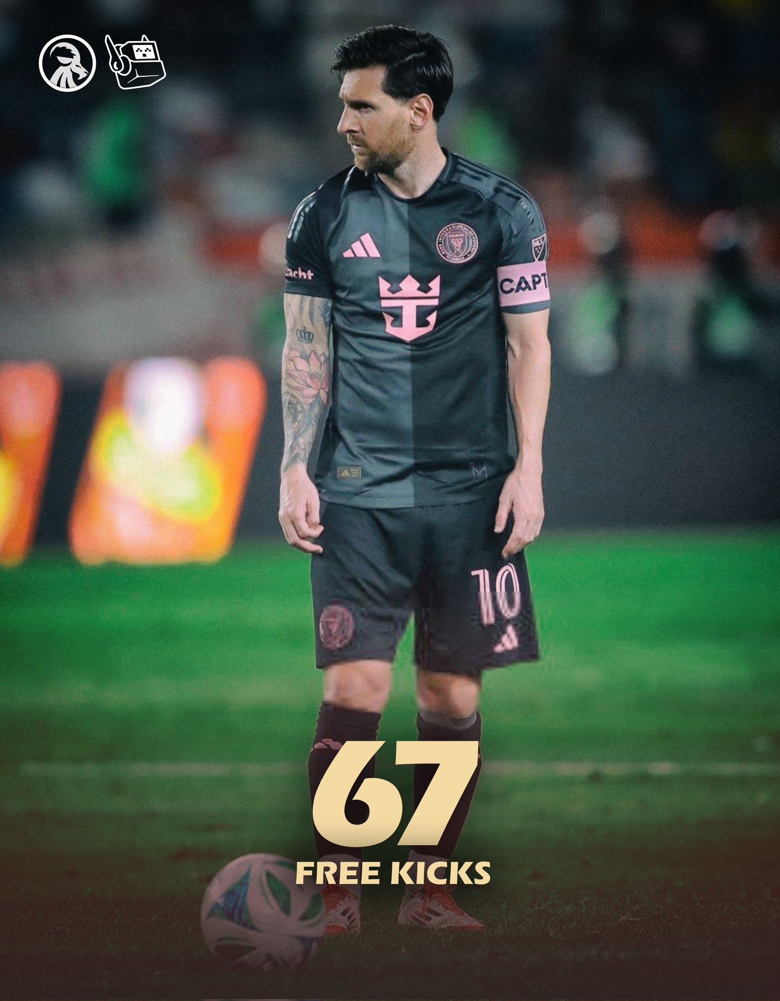 独居历史第三！37岁梅西攻入生涯第67个任意球，超越小罗！