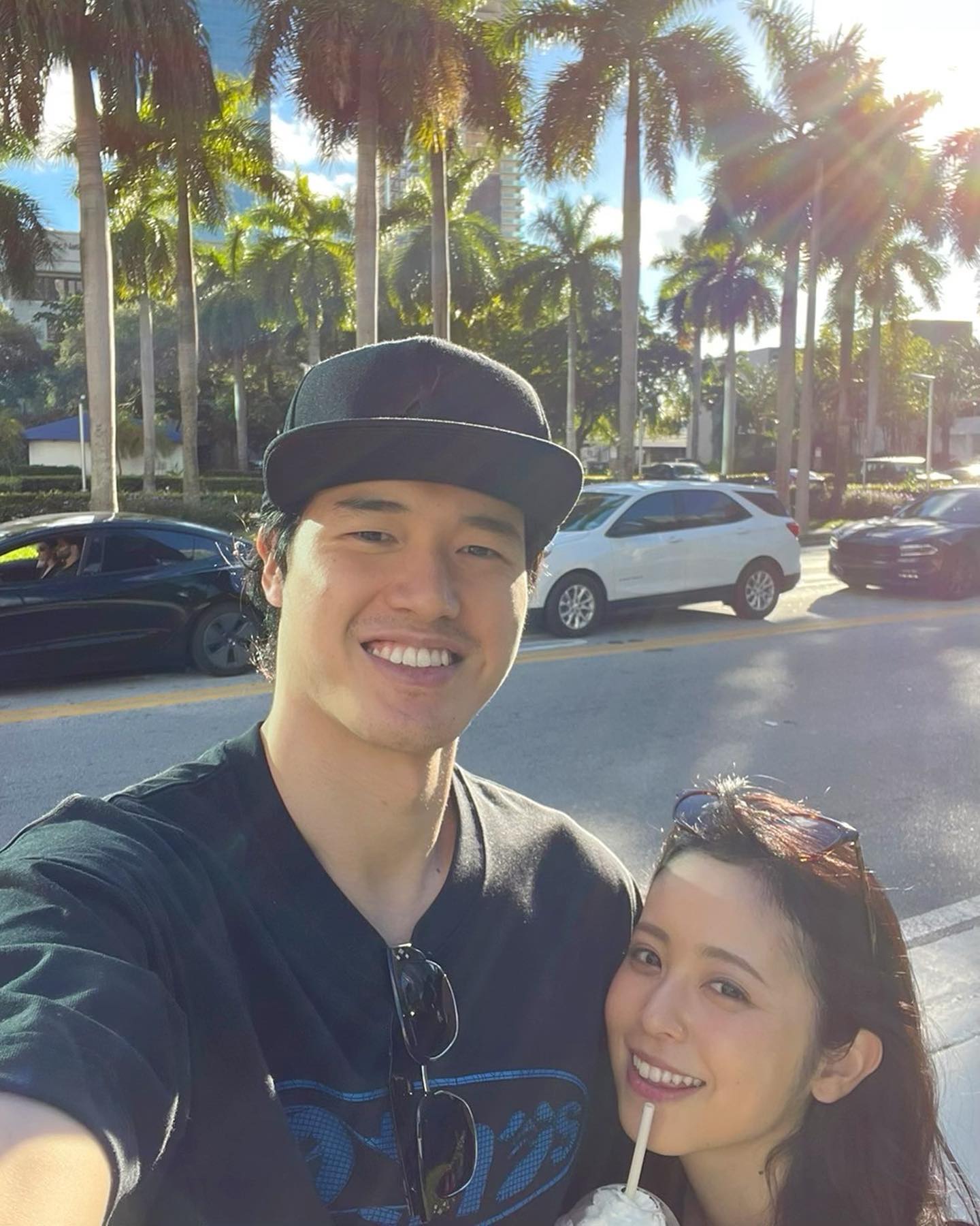 😍渡边雄太妻子晒夫妻二人合照：结婚三周年快乐💐