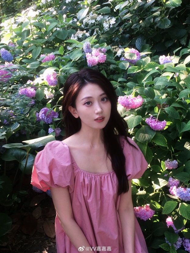 无畏契约美女主持V嘉晒照：拍了拍夏天，最浪漫的花海🌸