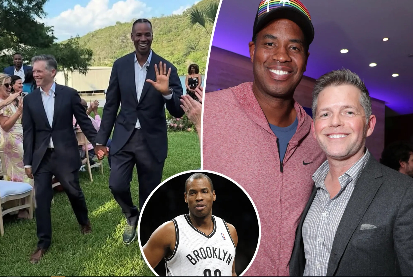 杰森·柯林斯（Jason Collins） 第一位出现的NBA球员 结婚了！伙伴是一位57岁的恋爱者 已有十多年