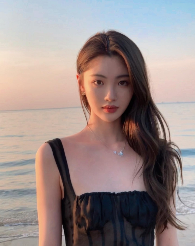 Ming绯闻女友1saye晒照：黑色礼服，顶级颜值~