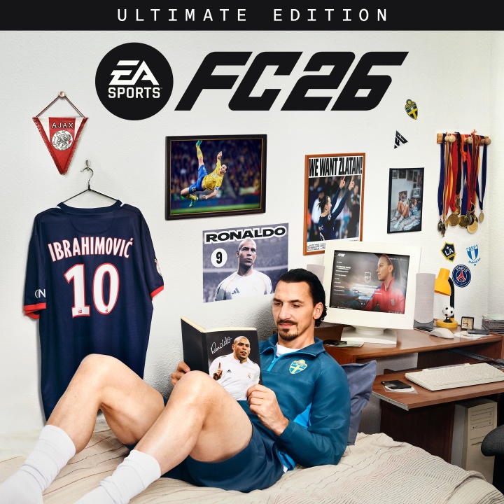 神还原!FC26终极版封面:伊布手捧偶像大罗的书,墙上贴大罗海报
