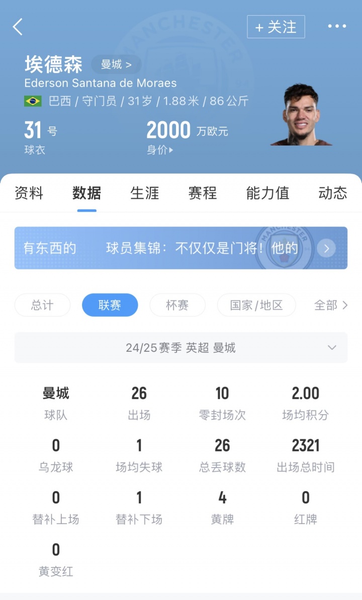 【曼城】罗马诺：加拉塔萨雷约1000万欧报价埃德森，曼城要求更高转会费(图2)