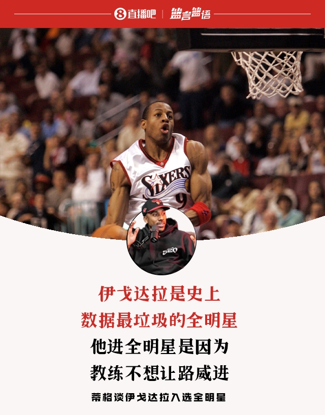 【体育报道】蒂格：伊戈达拉是史上最垃圾全明星 他能进是因为教