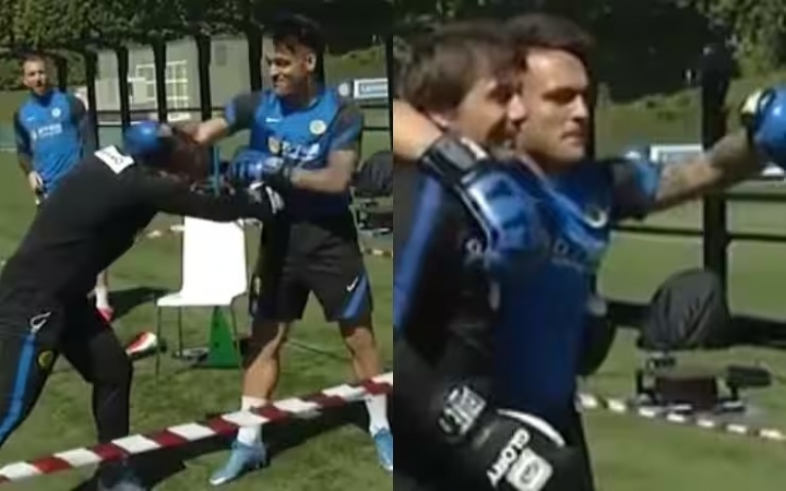 [体育资讯]早有恩怨！孔蒂在国米就曾与劳塔罗起冲突，通过一场拳击和解(图3)