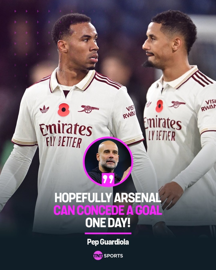 [体育世界]️瓜帅：争冠？希望阿森纳有一天能丢一球吧，这可不