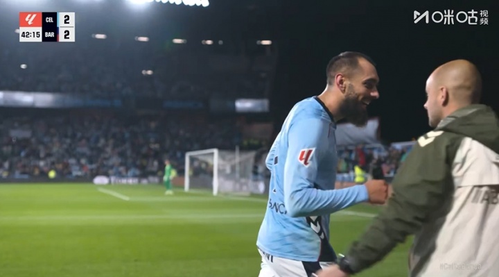 又被秒扳平！伊格莱西亚斯世界波，塞尔塔再度扳平2-2巴萨！
