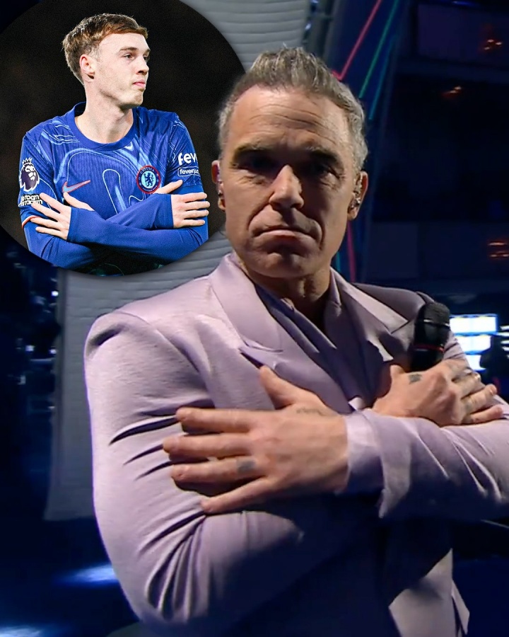 🥶世界杯抽签仪式表演嘉宾罗比·威廉姆斯现场模仿帕尔默庆祝！